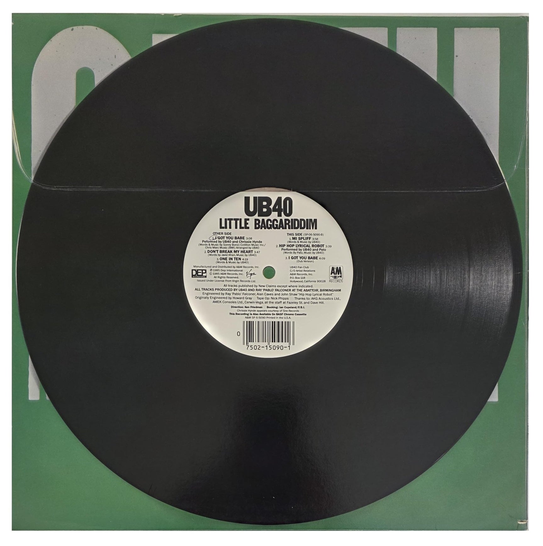 Ali Campbell Signed UB40 Little Baggariddim Album COA Proof Autographed Vinyl Record