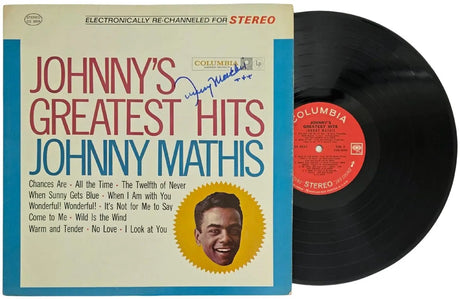 Johnny Mathis Signed Greatest Hits Album COA Exact Proof Autographed Vinyl Record