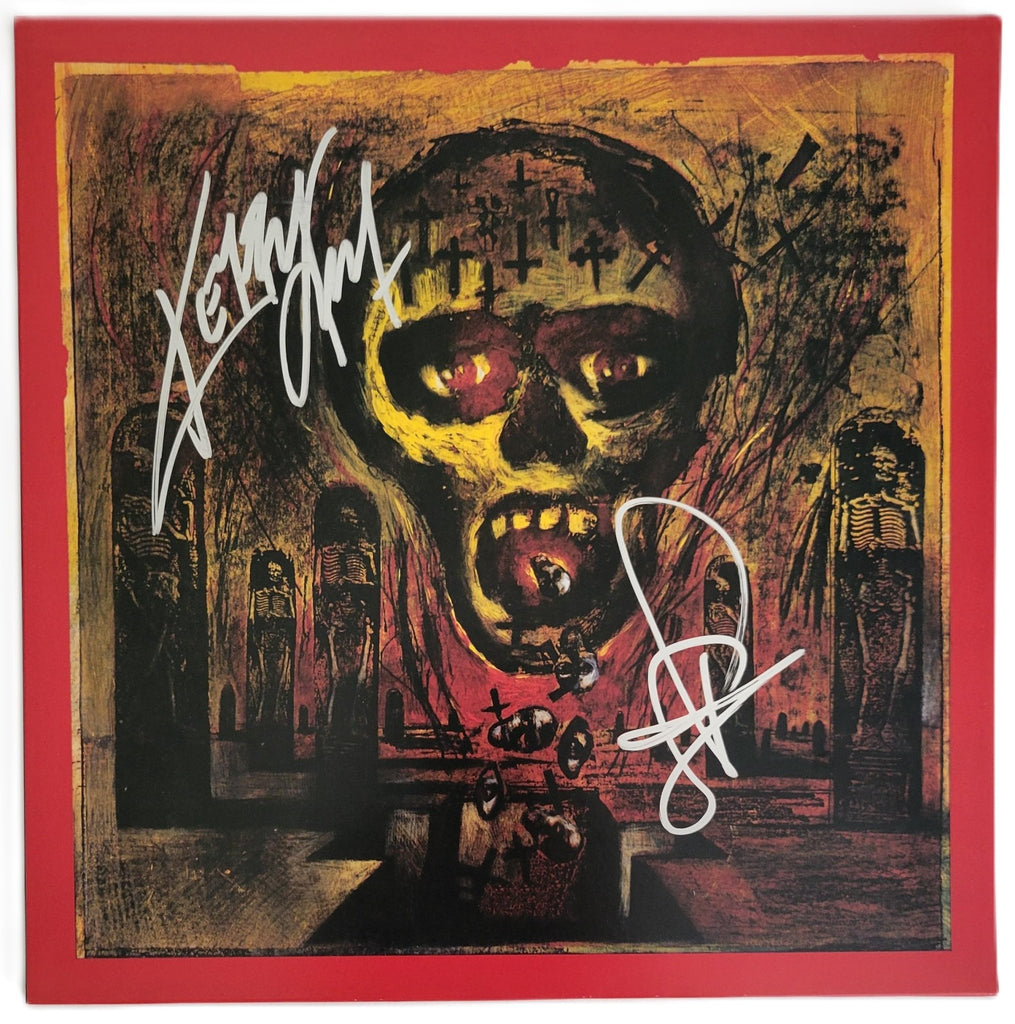 Tom Araya Kerry King Signed Slayer Seasons in the Abyss Album COA Exact Proof Autographed Vinyl Record