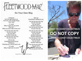 Lindsey Buckingham Signed Go Your Own Way Lyrics Sheet COA Proof Autographed Fleetwood Mac