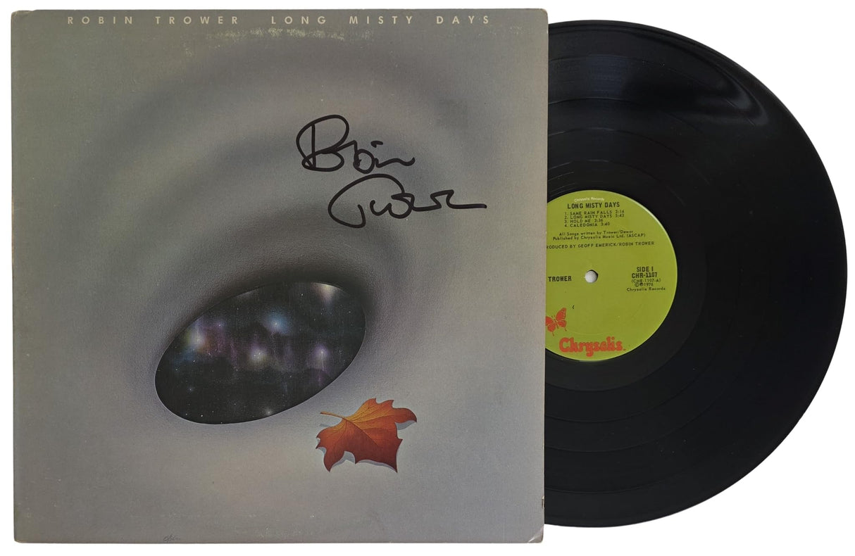 Robin Trower Signed Long Misty Days Album COA Proof Autographed Vinyl Record