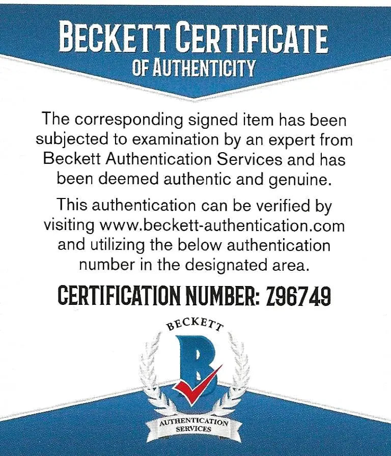 Patrick Peterson Signed Football Proof Beckett COA Vikings Cardinals LSU Tigers