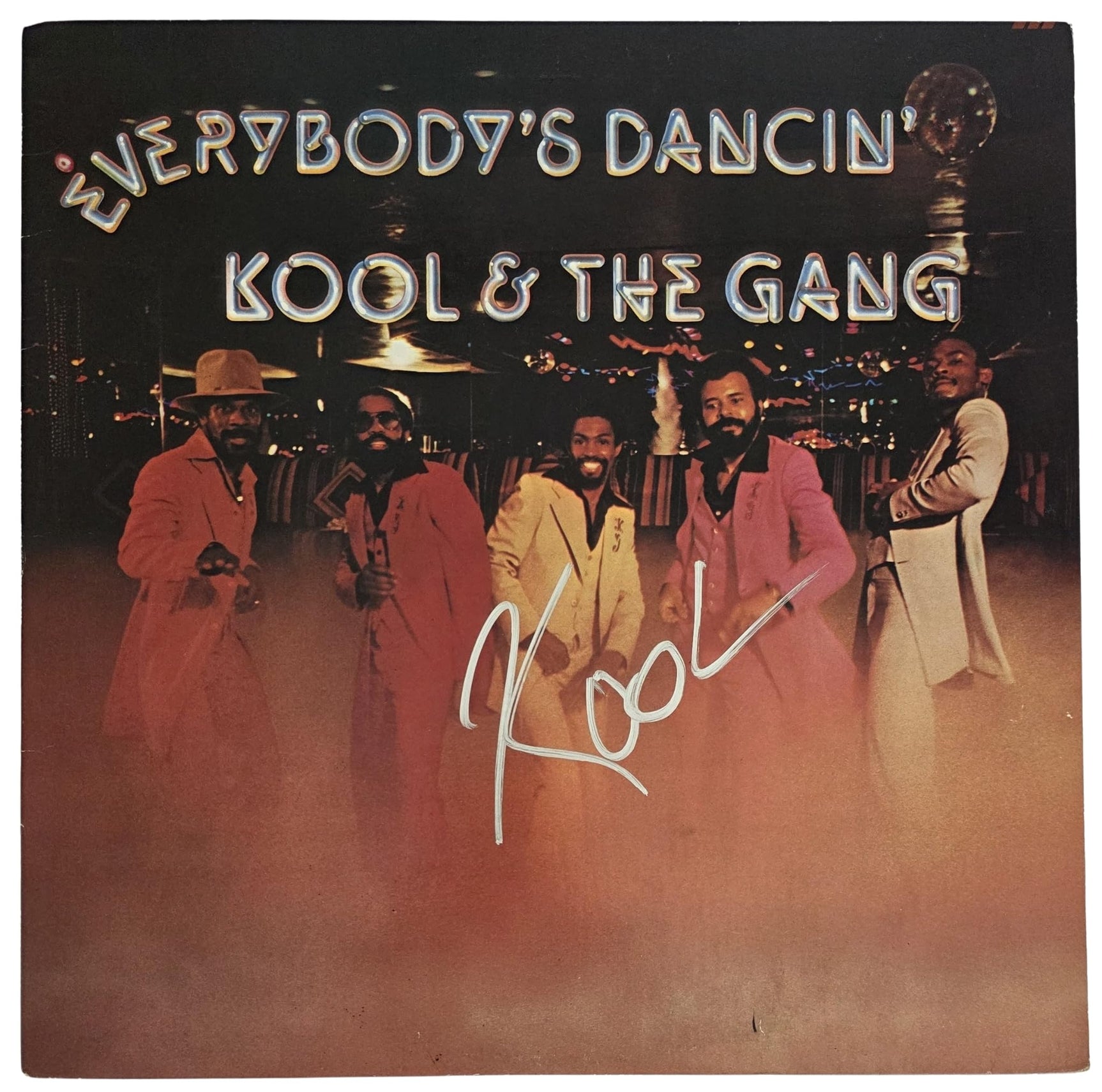 Robert Bell Signed Kool & the Gang Everybodys Dancin Album COA Proof Autographed Vinyl Record