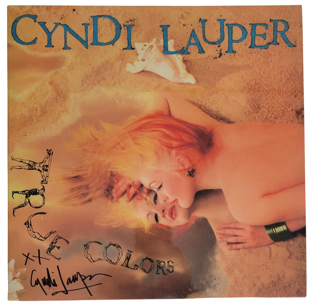 Cyndi Lauper Signed True Colors Album COA Proof Autographed Vinyl Record