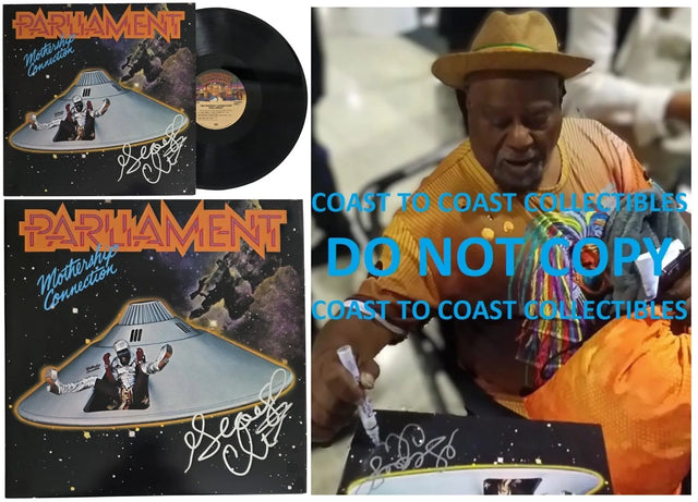 George Clinton Signed Parliament Mothership Connection Album COA Proof Autographed Vinyl Record