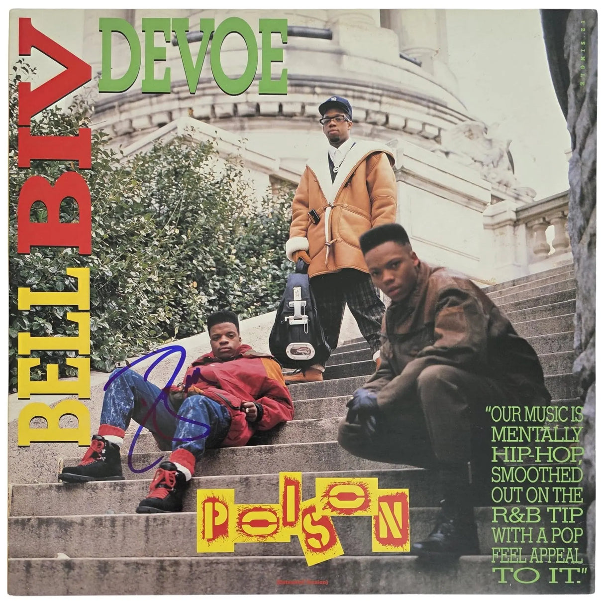 Bell Biv DeVoe Signed Poison Album COA Autographed Vinyl Record Exact Proof