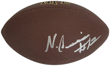 Nico Collins Signed Football Proof COA Autographed Michigan Houston Texans