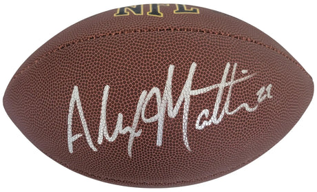 Alexander Mattison Signed Football Proof COA Autographed Raiders Vikings Boise State Broncos