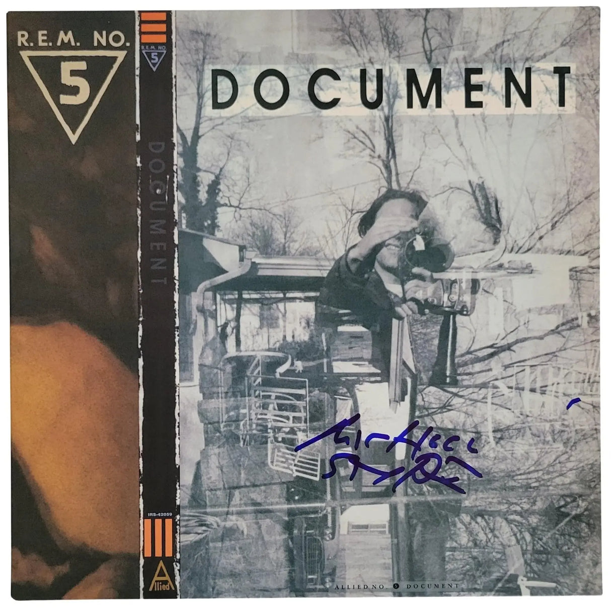 Michael Stipe Signed R.E.M Document Album COA Proof Autographed Vinyl Record Record