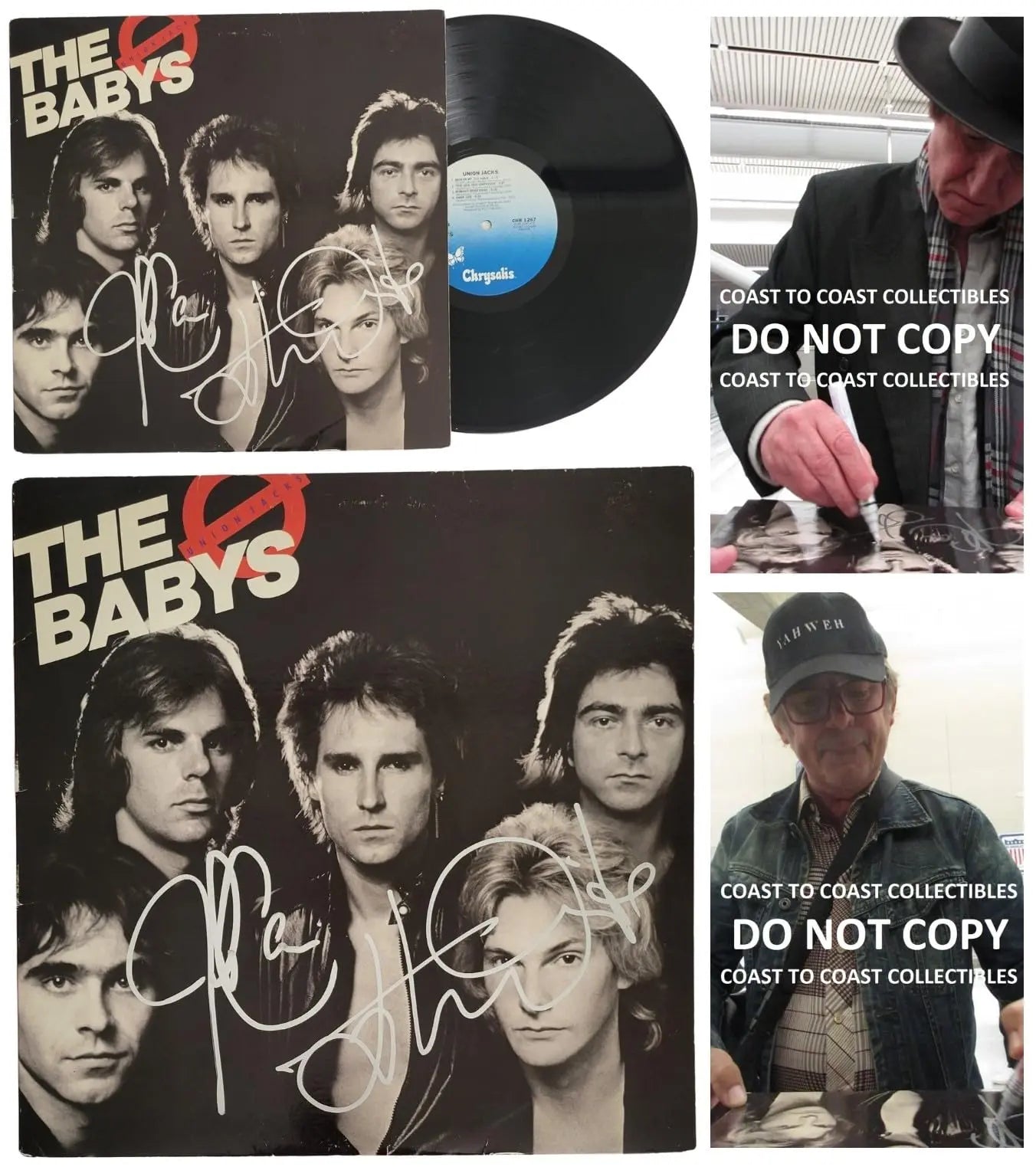 John Waite Jonathan Cain Signed The Babys Union Jacks Album COA Proof Autographed Vinyl Record