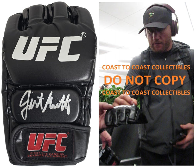Justin Gaethje Signed Glove COA Exact Proof Autographed UFC Champion