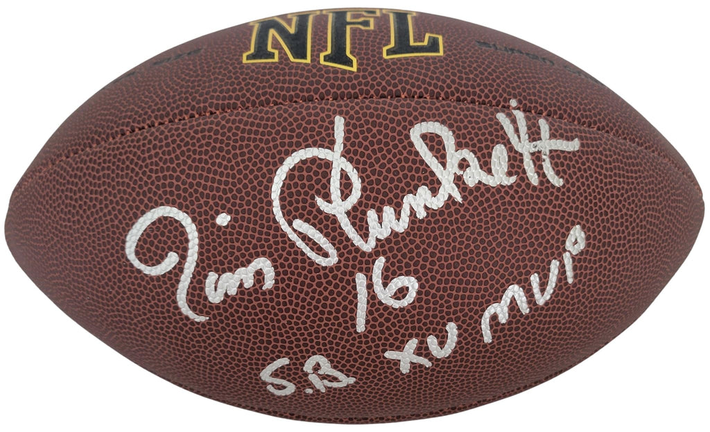 Jim Plunkett Signed Football Proof COA Autographed Oakland Raiders Stanford