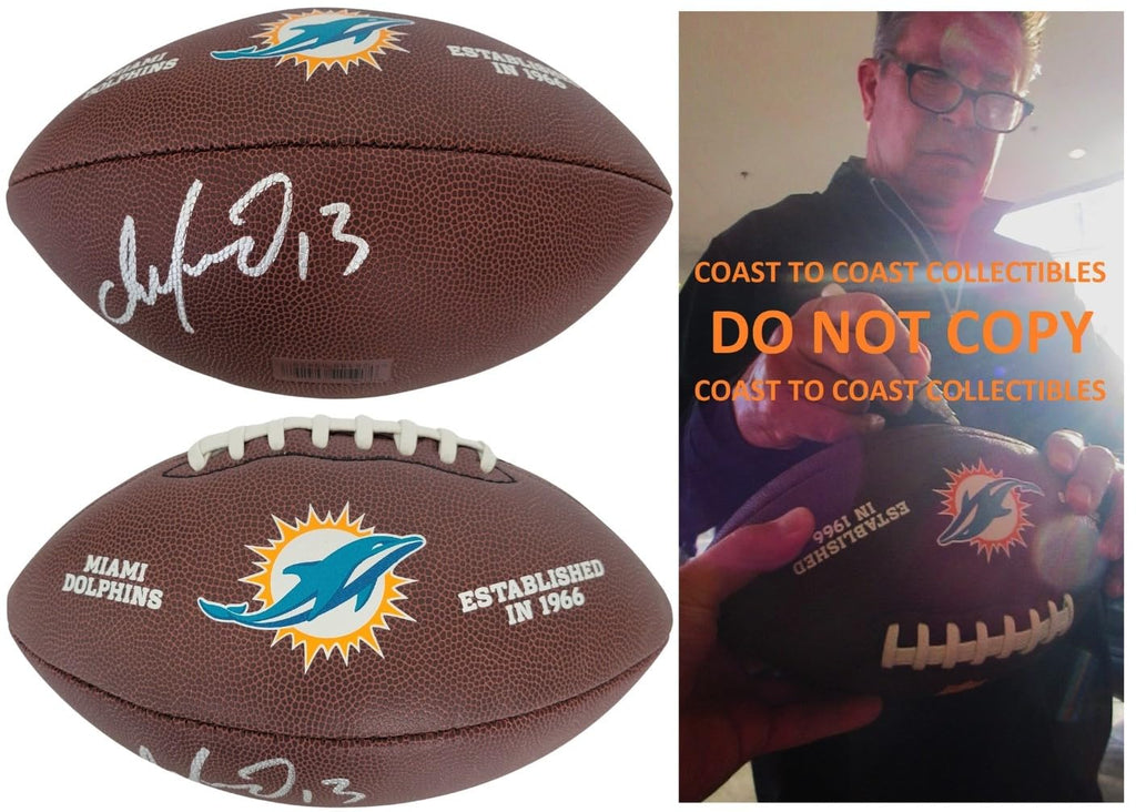 Dan Marino Signed Miami Dolphins Logo Football Exact Proof COA Autographed