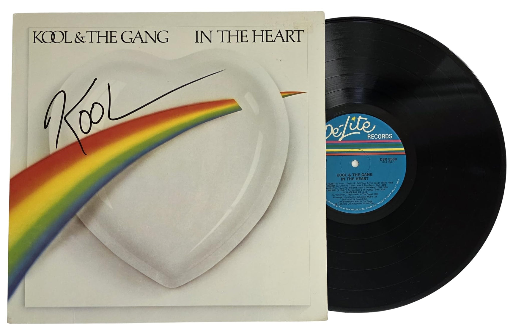 Robert Bell Signed Kool & the Gang In the Heart Album COA Proof Autographed Vinyl Record