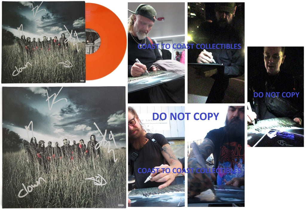 Slipknot Metal Band Signed All Hope Is Gone Album COA Exact Proof Autographed Vinyl Record