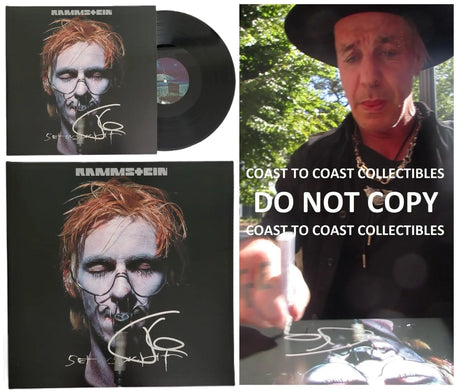 Till Lindemann Signed Rammstein Sehnsucht Album COA Proof Autographed Vinyl Record Autographed