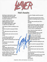 Kerry King Signed Slayer Hell Awaits Lyrics Sheet COA Exact Proof Autographed