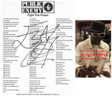 Flavor Flav Signed Public Enemy Fight The Power Lyrics Sheet Proof Autographed Public Enemy Hip Hop Rapper