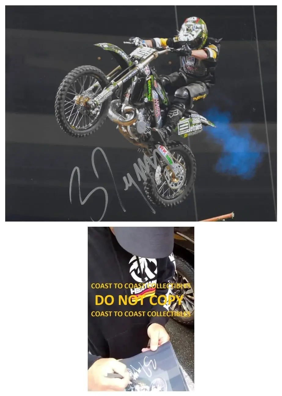 Brian Deegan Signed 8x10 Photo COA Proof Autographed Freestyle Motocross Rider,