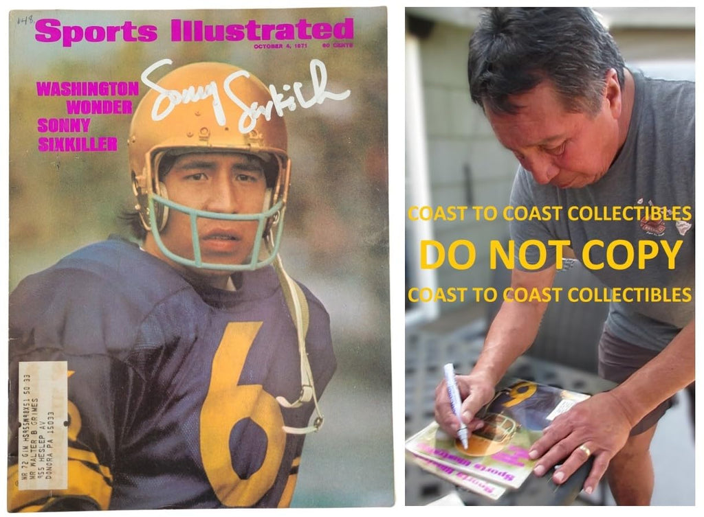 Sonny Sixkiller Signed Sports Illustrated Proof Autographed UW Huskies Football SI Magazine