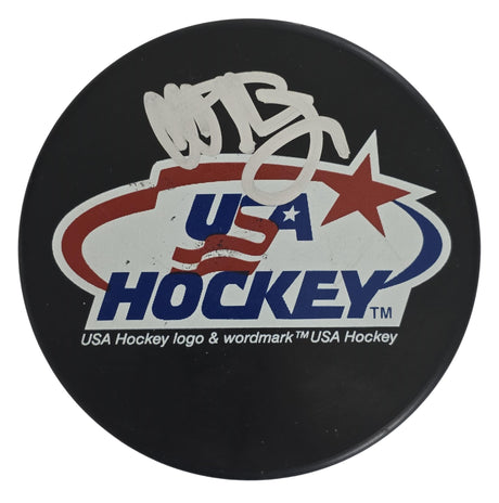 Al Michaels Signed USA Hockey Puck COA Proof Winter Olympics Gold Miracle on Ice