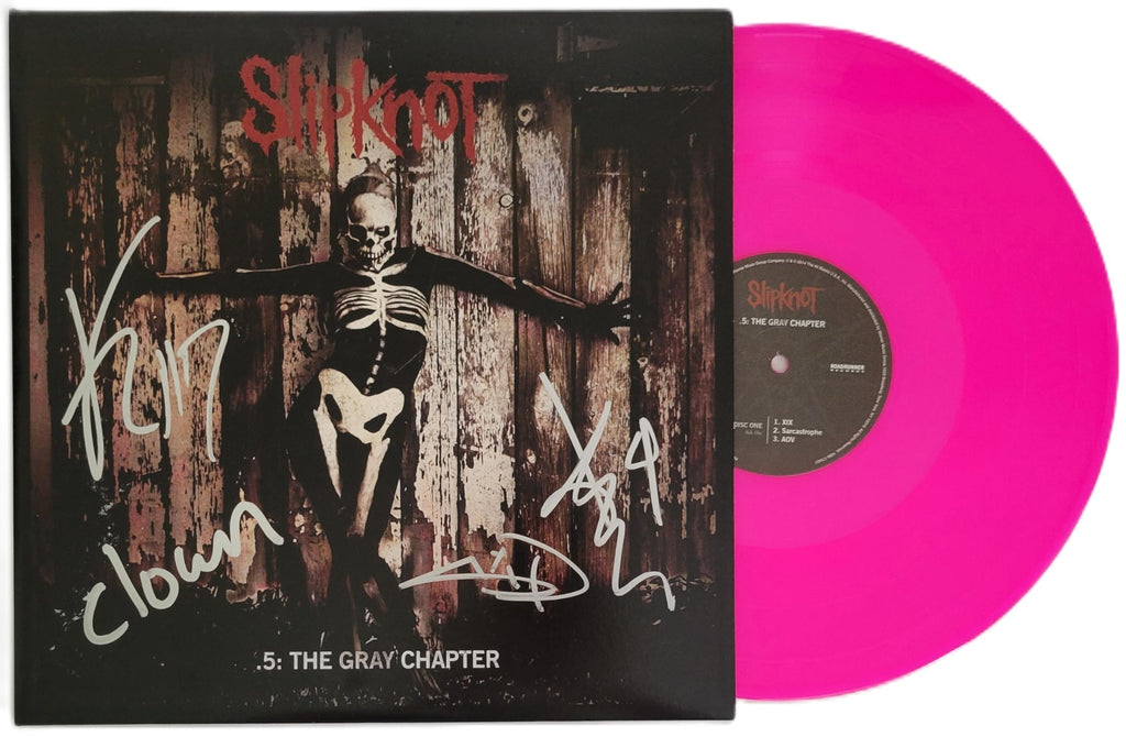 Slipknot Metal Band Signed 5 The Gray Chapter Album COA Exact Proof Autographed Vinyl Record