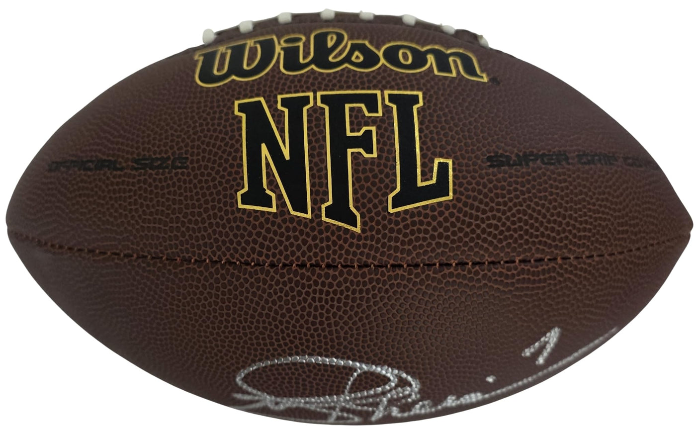 Joe Theisman Signed Football Proof COA Autographed Washington Notre Dame