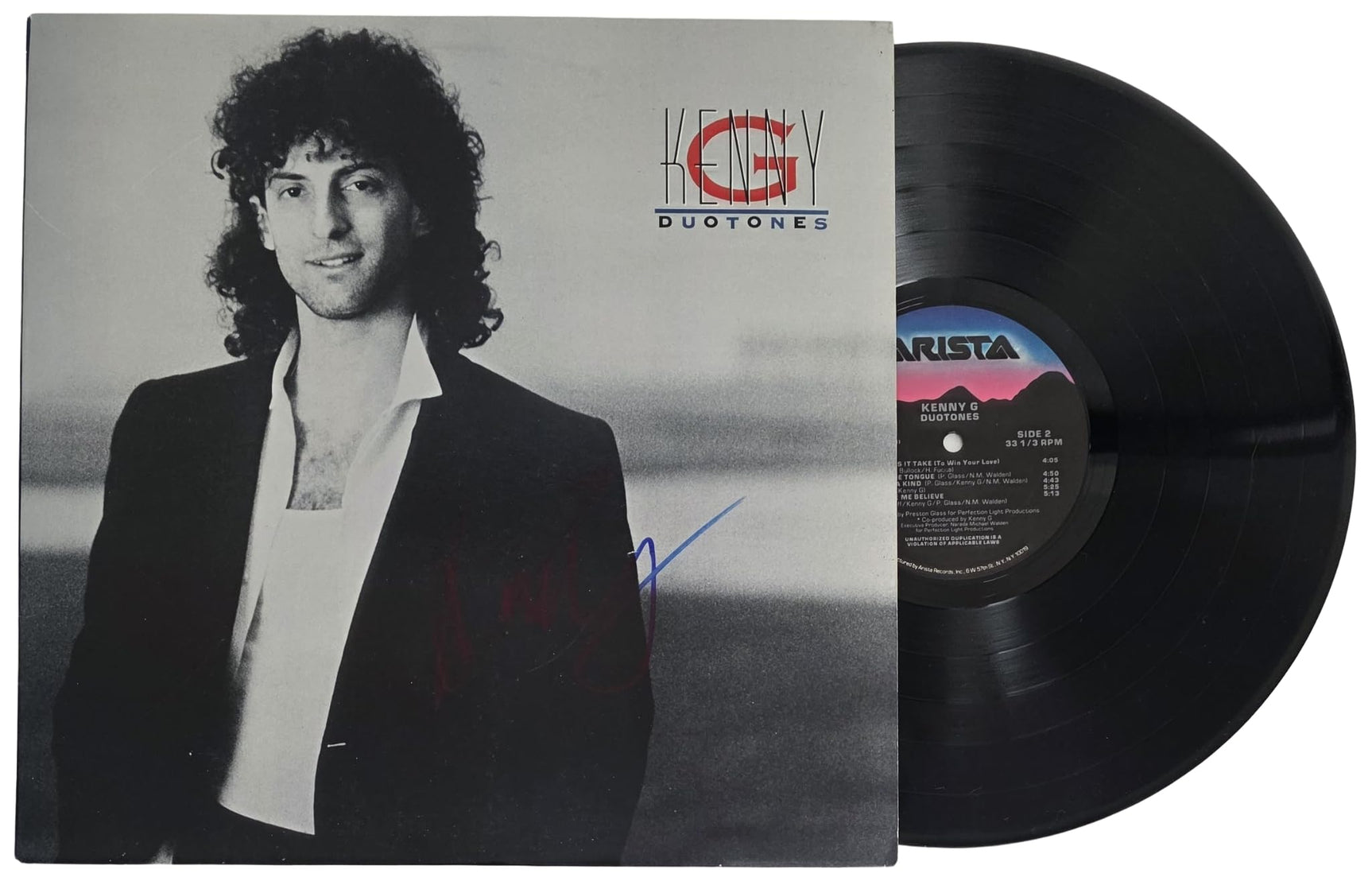 Kenny G Signed Duotones Album Proof Beckett COA Saxophonist Autographed Vinyl Record