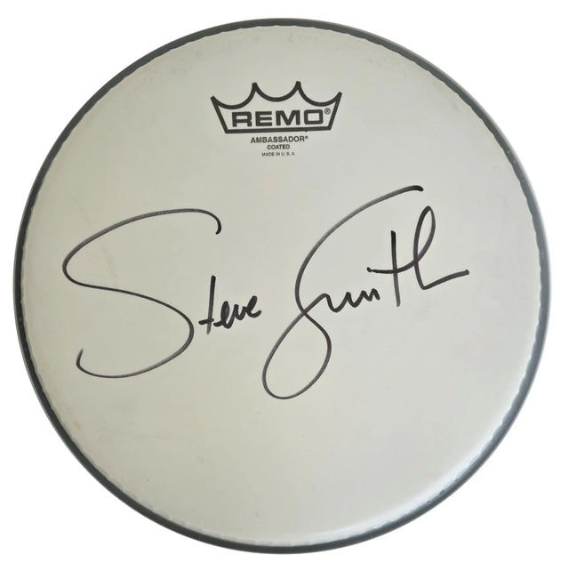 Steve Smith Signed Drumhead COA Proof Autographed Journey Drummer 10'' Remo