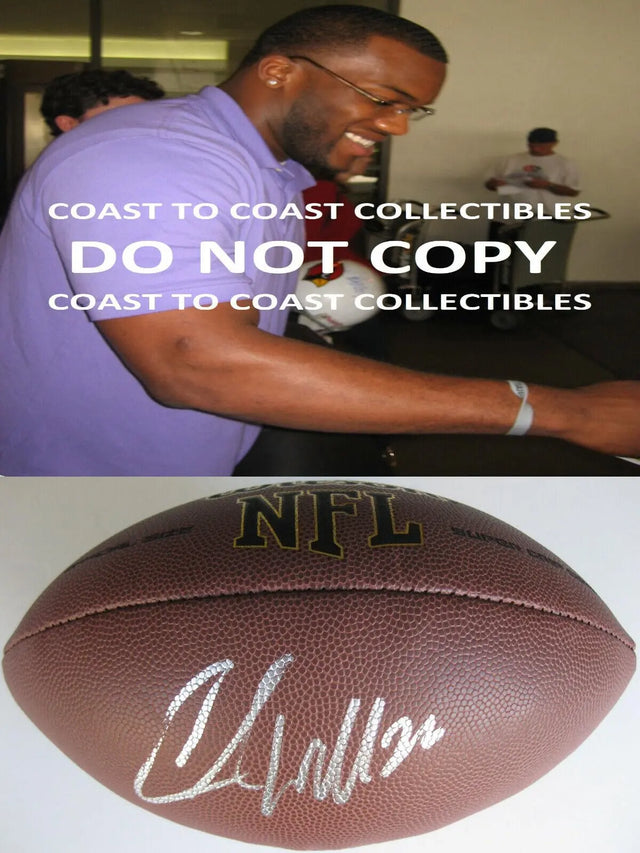 Chris Beanie Wells Signed Football Proof COA Autographed Ohio State Buckeyes Arizona Cardinals