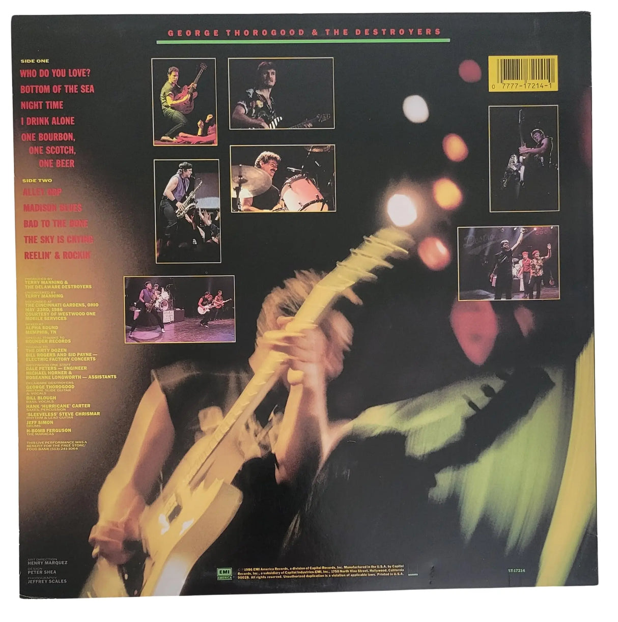 George Thorogood Signed Thorogood Live Album COA Proof Autographed Vinyl Record