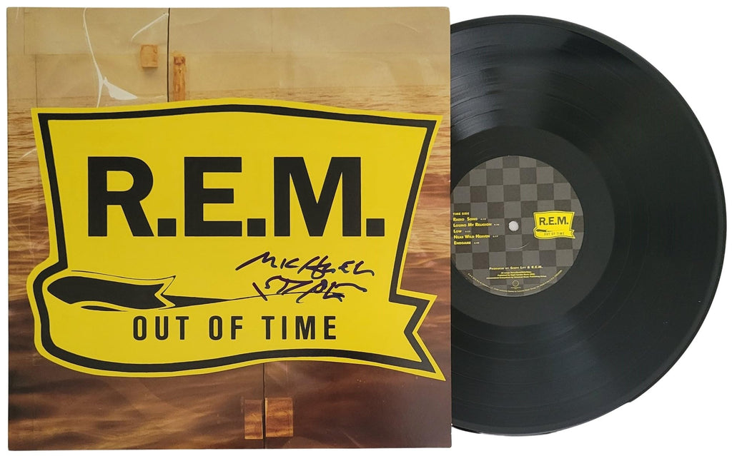 Michael Stipe Signed R.E.M Out Of Time Album COA Proof Autographed Vinyl Record REM