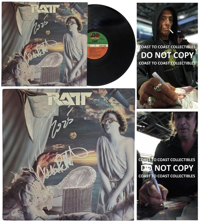 Stephen Pearcy Warren DeMartini Signed Ratt Reach For The Sky Album Proof COA Autographed Vinyl Record