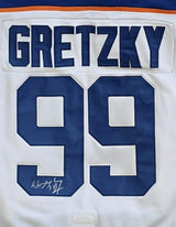 Wayne Gretzky Signed Oilers Hockey Jersey Exact Proof COA Autographed