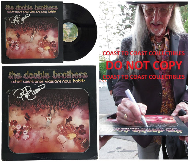 Patrick Simmons Signed The Doobie Brothers What Were Once Vices Are Now Habits Album COA Proof Autographed Vinyl Record