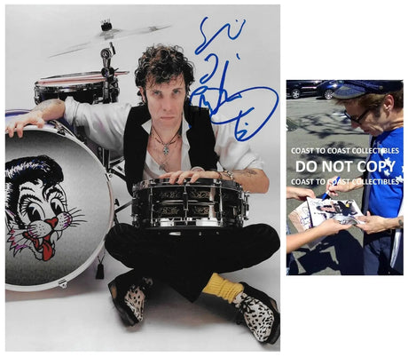 Slim Jim Phantom Signed 8x10 Photo Proof COA Autographed Stray Cats Drummer,