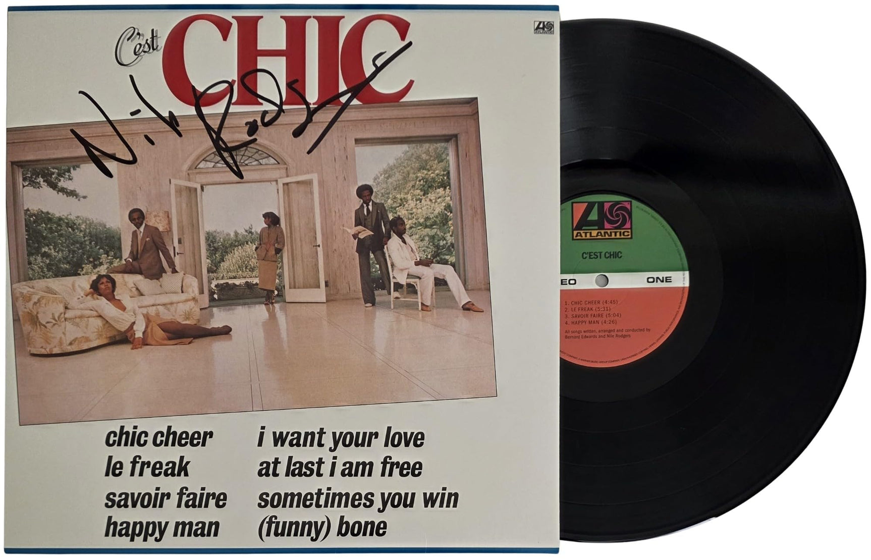 Nile Rodgers Signed C'est Chic Album COA Exact Proof Autographed Vinyl Record Le Freak