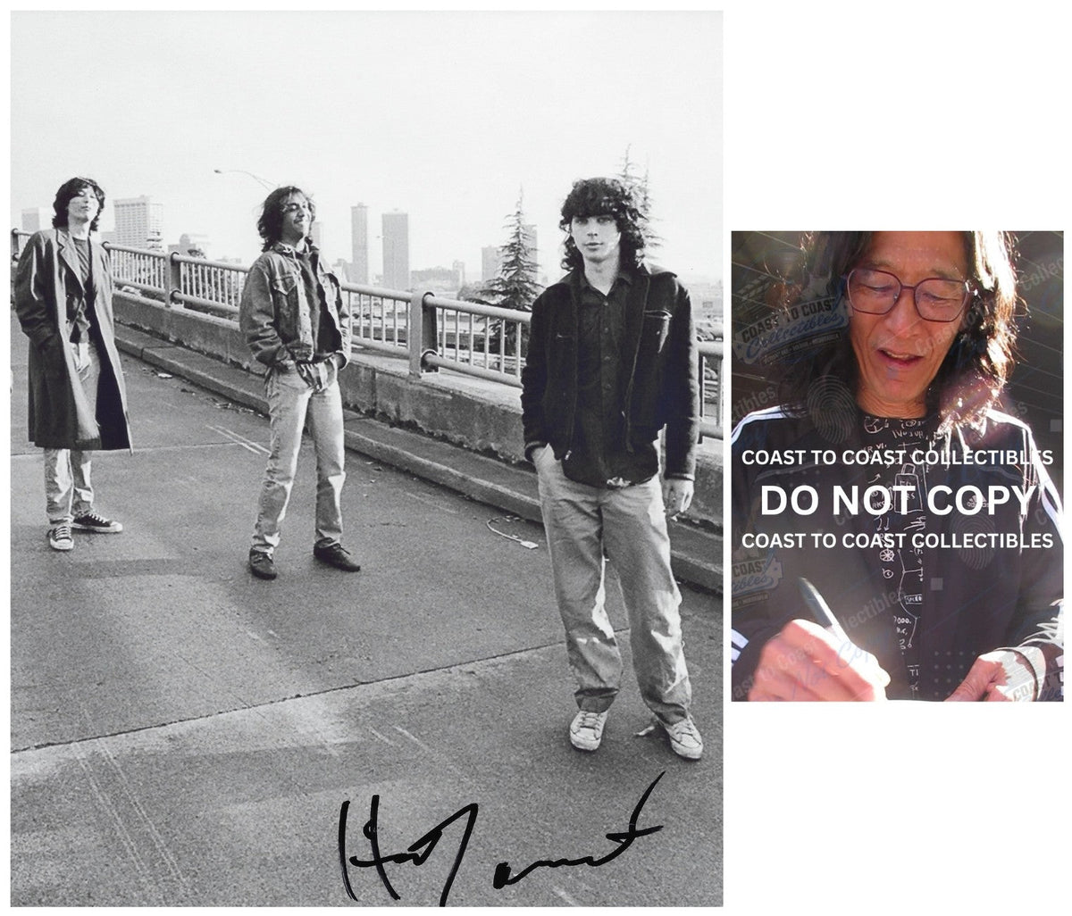 Hiro Yamamoto Sound garden Bassist Signed 8x10 Photo COA Autographed
