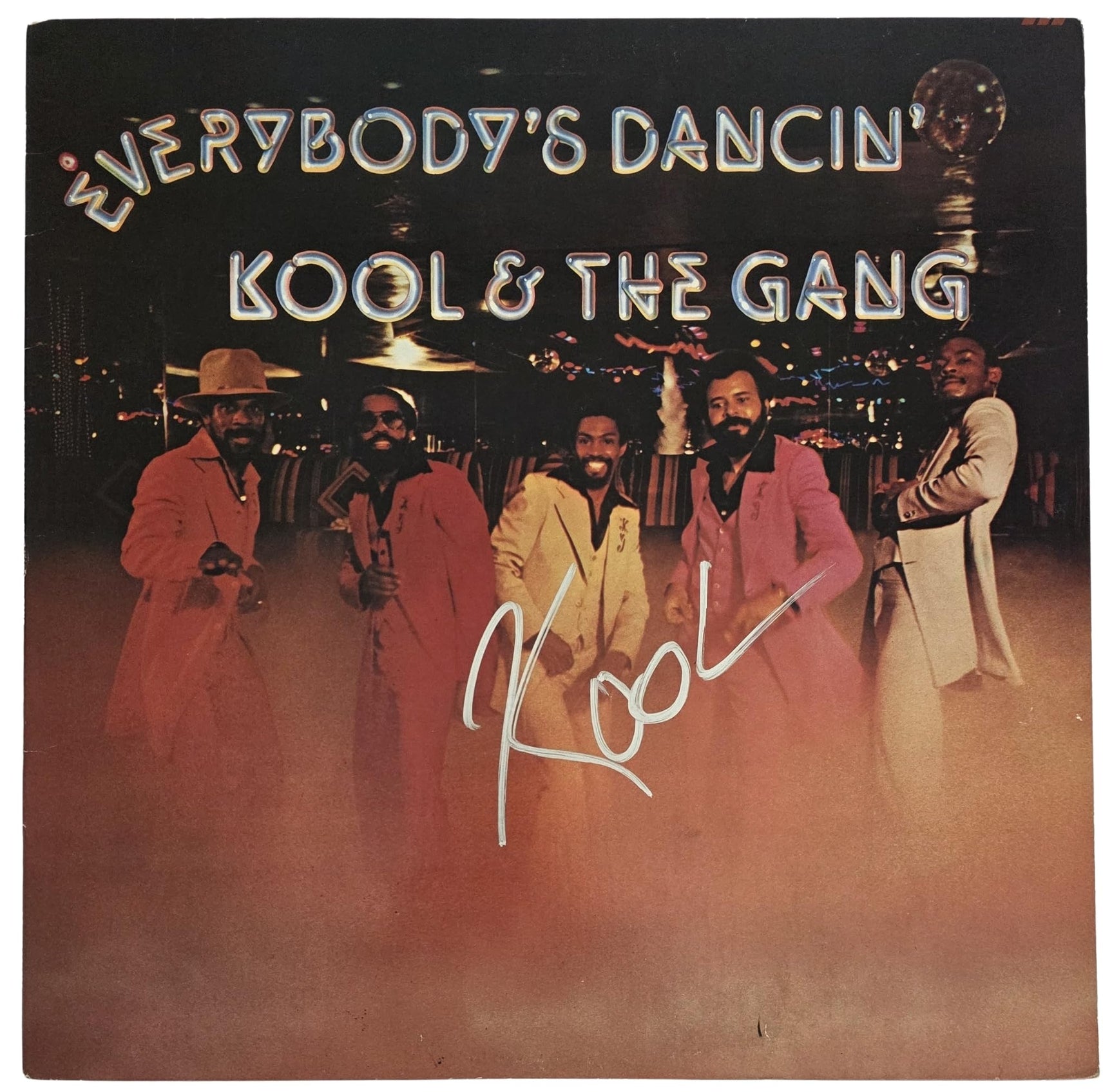 Robert Bell Signed Kool & the Gang Everybodys Dancin Album COA Proof Autographed Vinyl Record