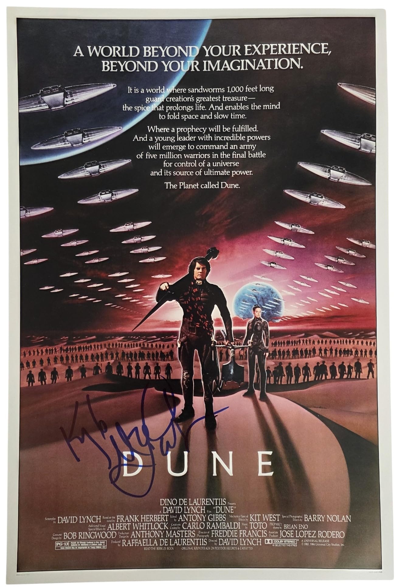 Kyle MacLachlan Signed Dune 12x18 Photo Poster COA Proof Autographed Actor Movie STAR