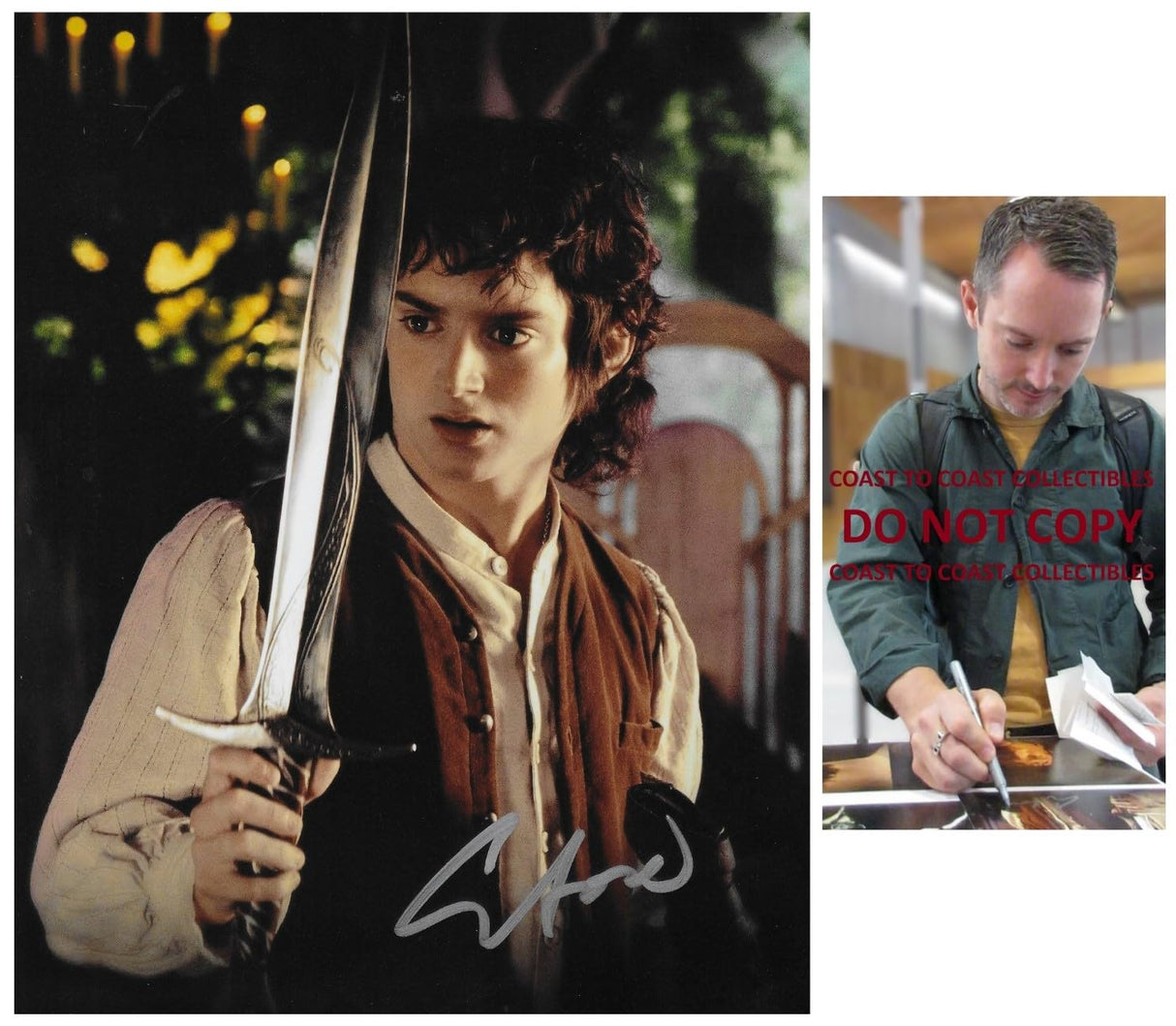 Elijah Wood Signed Lord Of The Rings 8x10 Photo COA Exact Proof Autographed, Star.