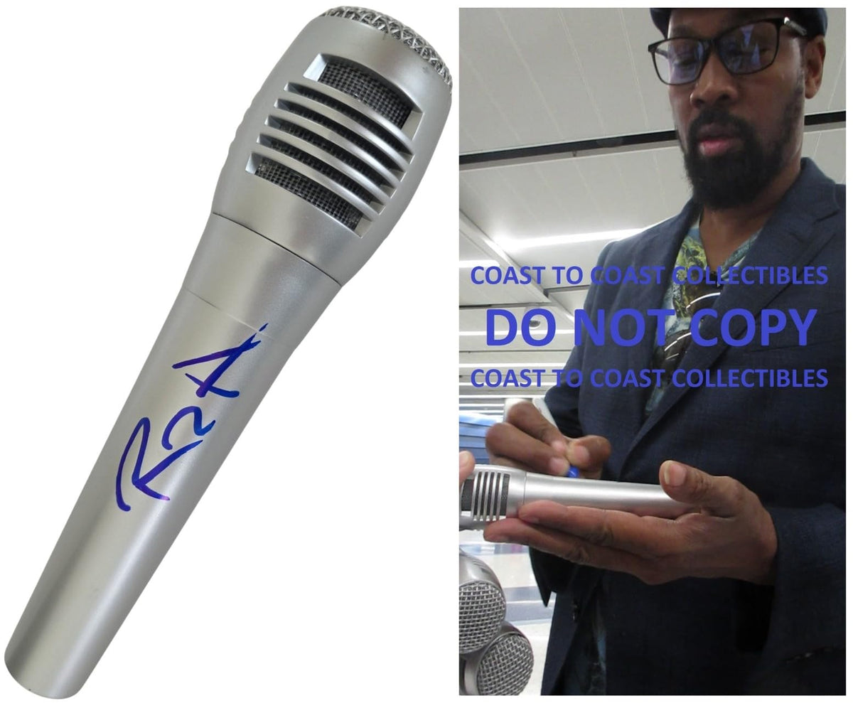RZA WU Tang Clan Rapper Signed Microphone COA Exact Proof Autographed Mic