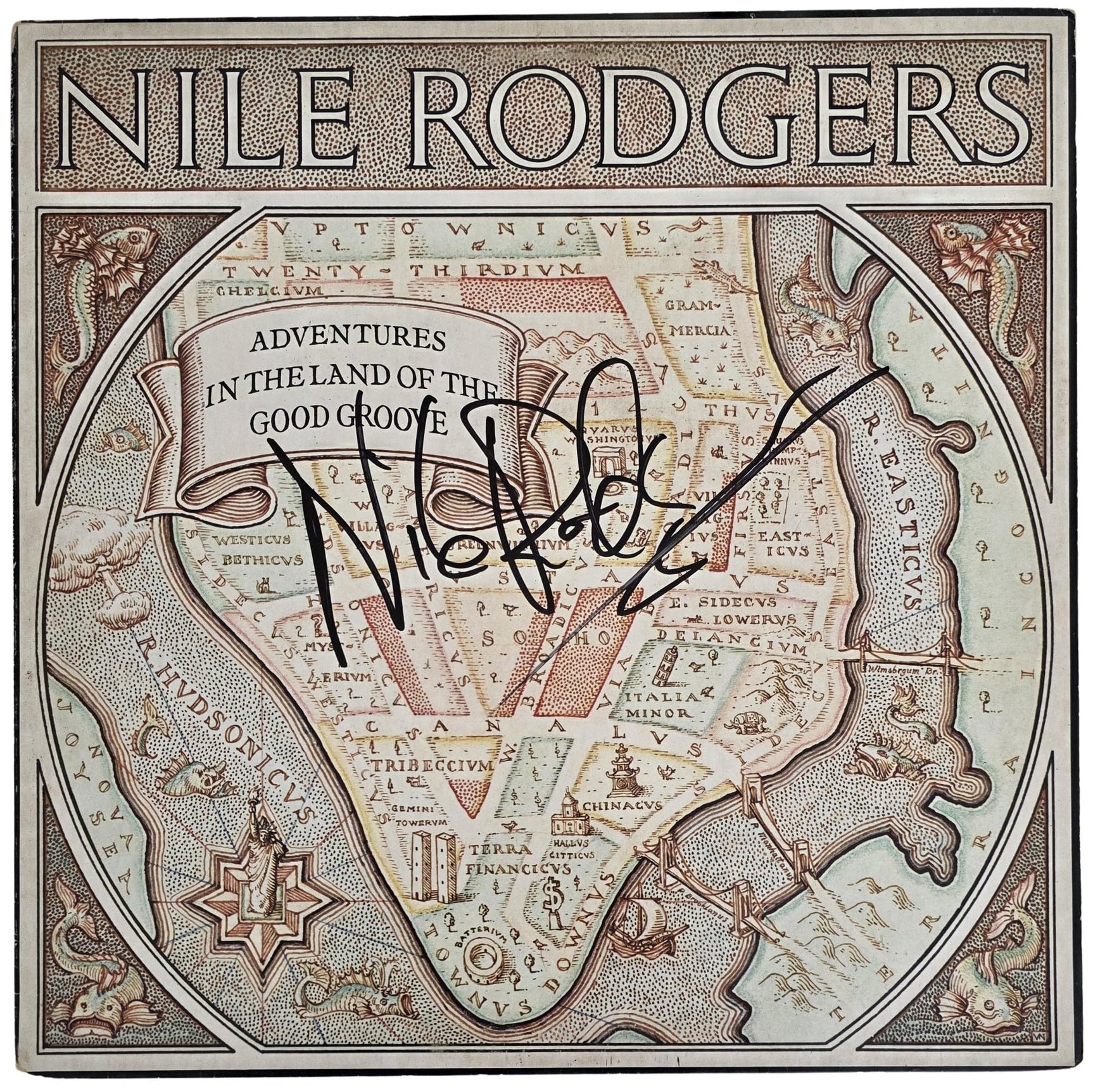 Nile Rodgers Signed Adventures in the Land of the Good Groove Album COA Proof Autographed Vinyl Record