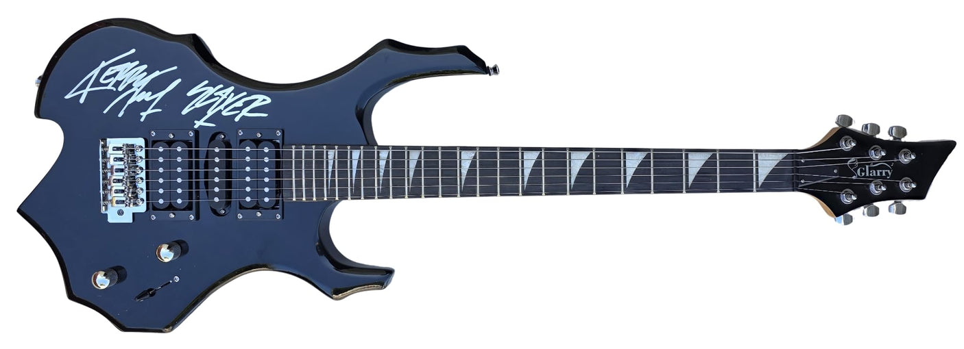 Kerry King Signed Full Size Electric Metal Guitar COA Exact Proof Augraphed Slayer