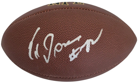 Ed Jones Signed Football Proof COA Autographed Ed Too Tall Jones Cowboys