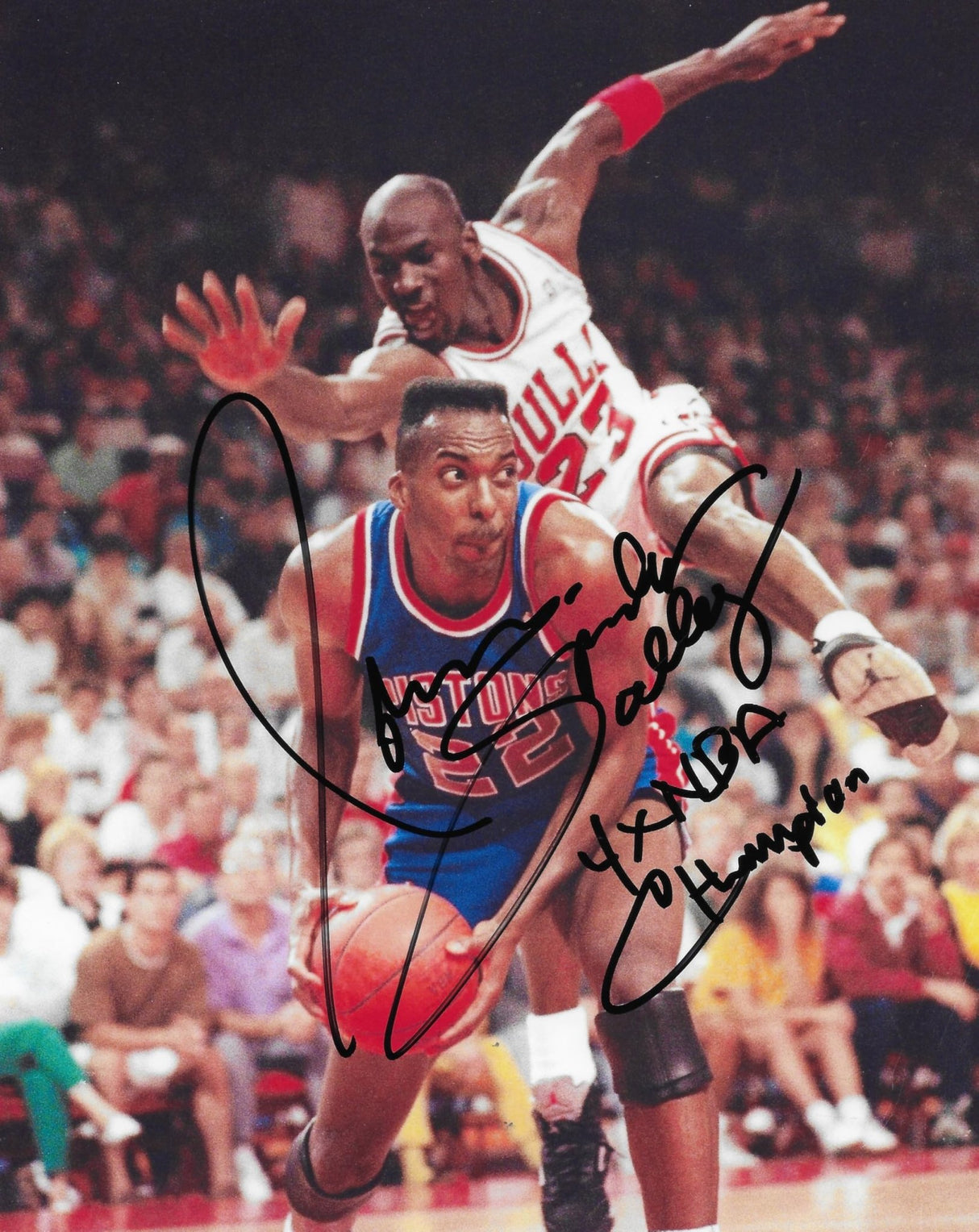 John Salley Signed 8x10 Photo Proof COA Autographed Detroit Pistons basketball