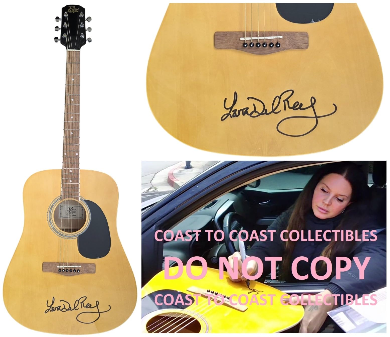 Lana Signed Full Size Acoustic Guitar COA Exact Proof Autographed Lana Del Rey