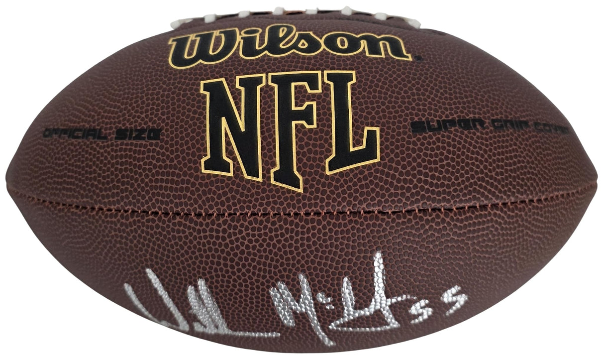 Willie McGinest signed football proof COA autographed New England Patriots USC Trojans