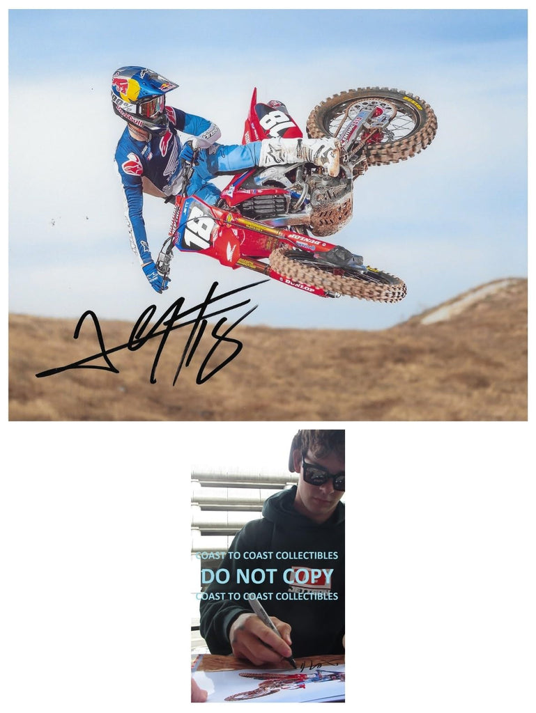 Jett Lawrence Signed 8x10 Photo COA Proof Autographed Supercross Motocross!!
