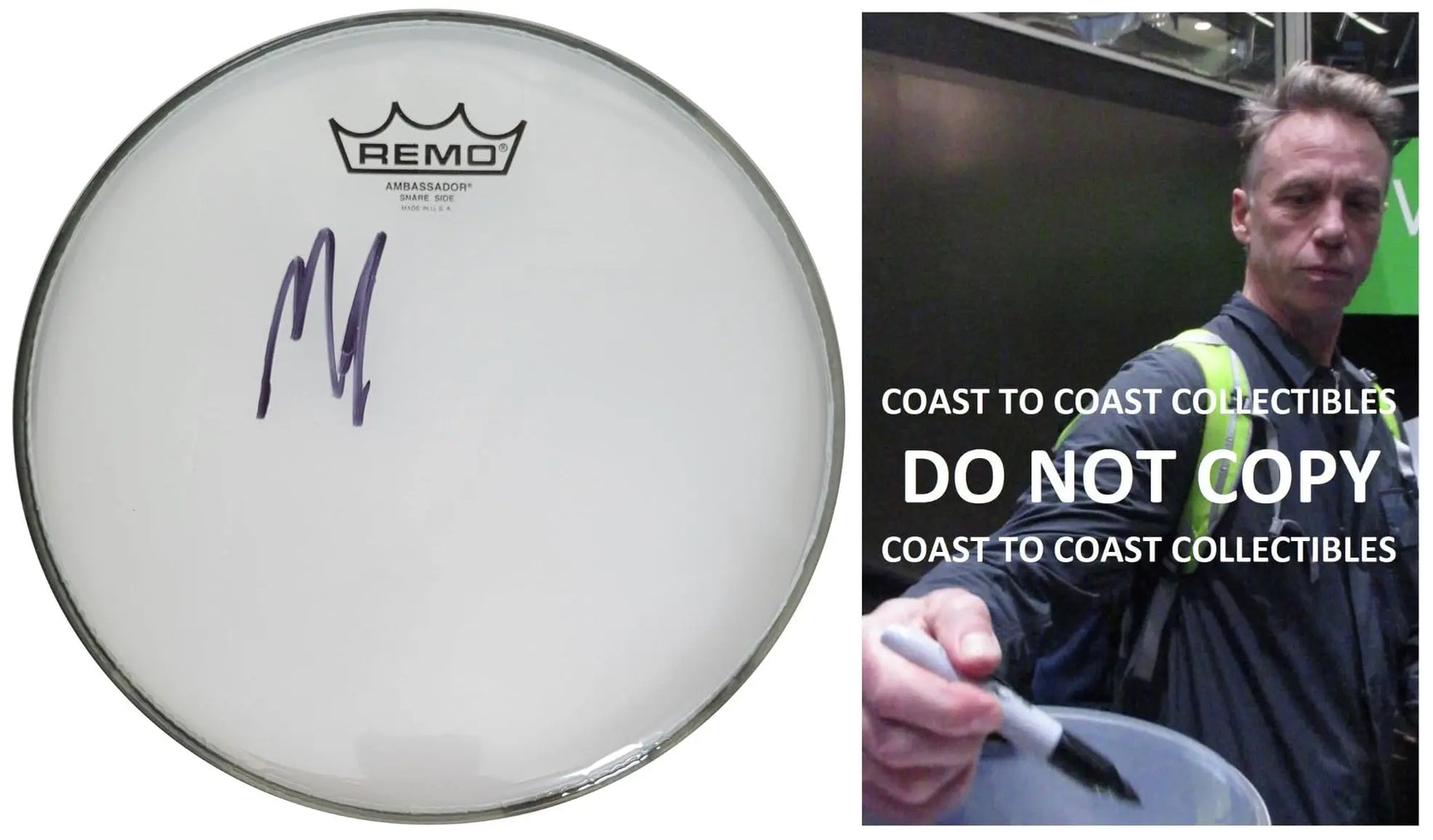 Matt Cameron Signed Drumhead COA Proof Autographed Pearl Jam Soundgarden Drummer